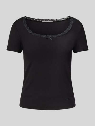 Guess T-Shirt mit Schleifen-Detail Modell 'LIA' Black 2