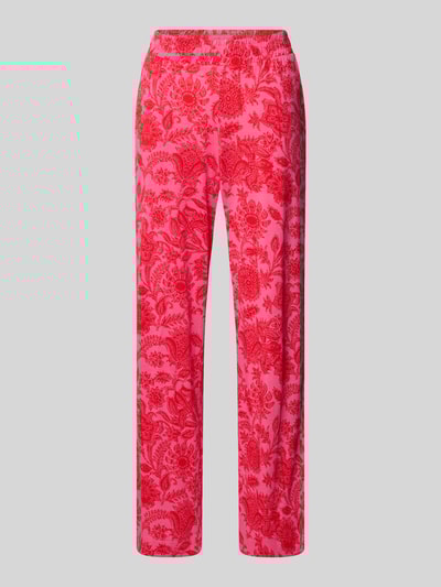 Christian Berg Woman Relaxed Fit Pyjama-Hose mit floralem Allover-Print Pink 1