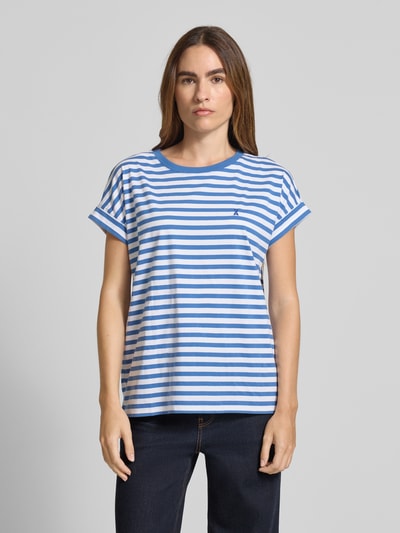 Armedangels Loose fit T-shirt van puur katoen, model 'IDAARA STRIPES' Blauw - 4