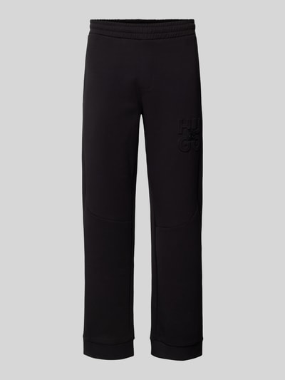 HUGO Sweatpants met elastische band, model ‘Debospant’ Zwart - 2