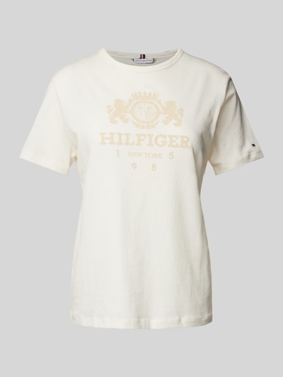 Tommy Hilfiger Regular Fit T-Shirt mit Label-Print Modell 'VARSITY' Weiss 2