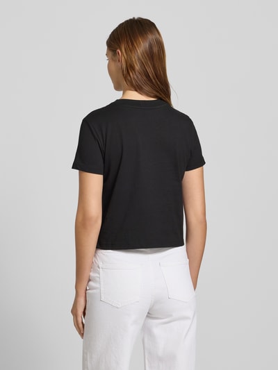 Calvin Klein Jeans T-shirt z wyhaftowanym logo i okrągłym dekoltem Czarny 5