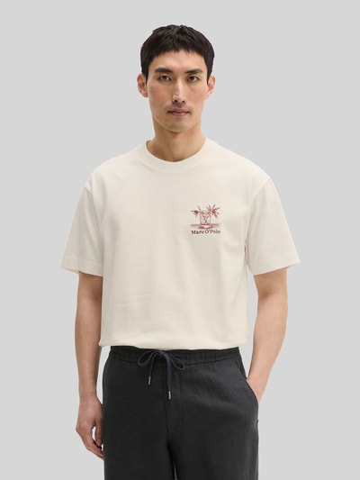 Marc O'Polo Loose Fit T-Shirt aus reiner Baumwolle Offwhite 4