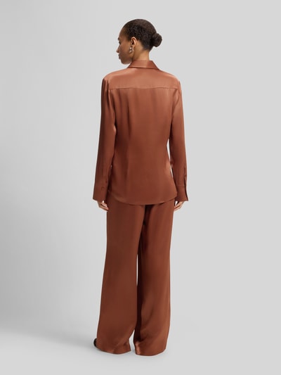 BOSS Regular Fit Bluse aus reiner Viskose Modell 'BERUTA2' Cognac 5