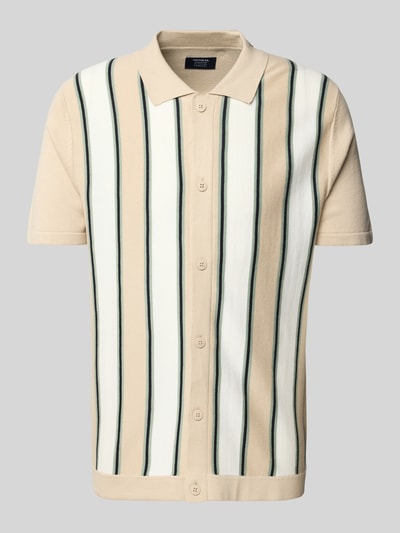 MCNEAL Regular Fit Freizeithemd mit Polokragen Beige 2