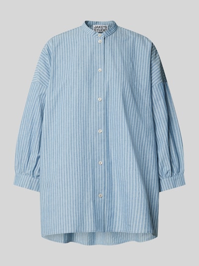 JAKE*S STUDIO WOMAN Relaxed Fit Bluse mit Stehkragen Jeansblau 2