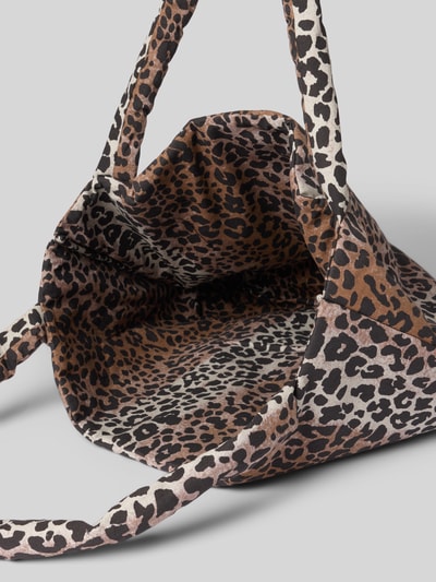 STUDIO NOOS Handtas met labelstitching, model 'Hazel' Hazelnoot - 5