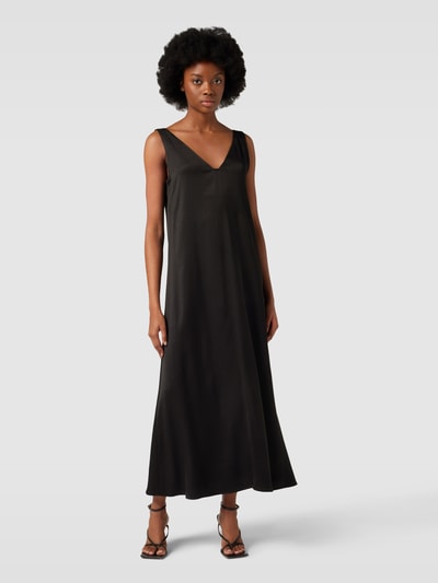 Drykorn Maxi-jurk in effen design, model 'MAEVA' Zwart - 4