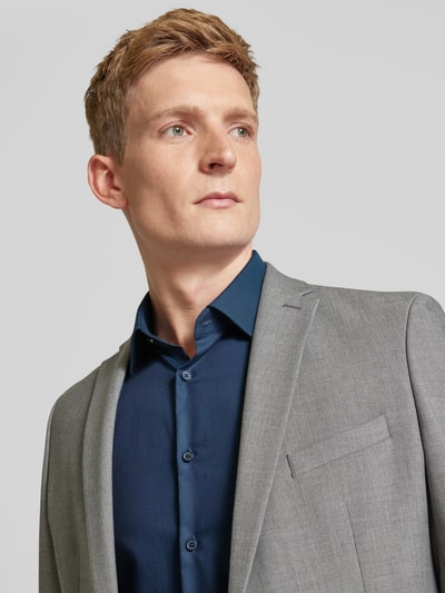 Jake*s Slim fit zakelijk overhemd met kentkraag Petrol - 3