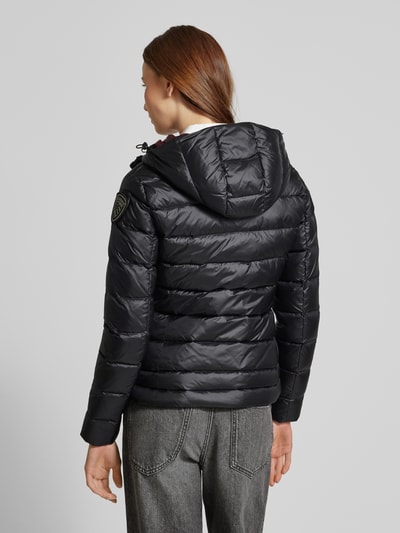 Blauer Usa Steppjacke mit Zwei-Wege-Reißverschluss Black 5