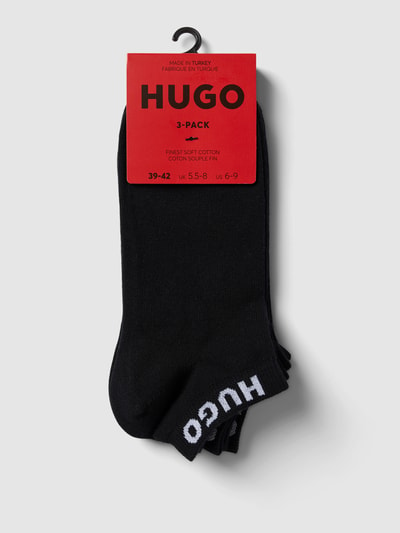 HUGO Sneakersocken mit Label-Print im 3er-Pack Black 3