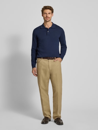 Selected Regular Fit Poloshirt aus reiner Baumwolle Modell 'TORINO' Dunkelblau 1