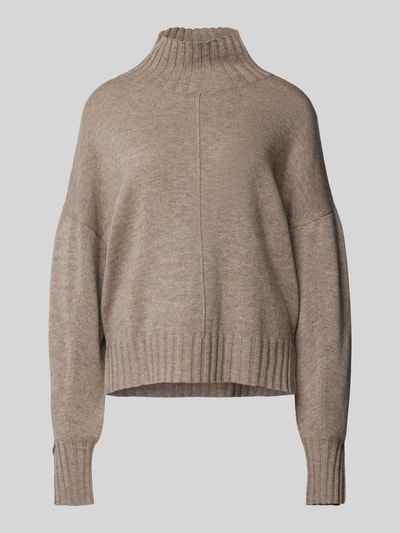 0039 Italy Gebreide pullover met turtleneck, model 'NIMA' Taupe - 2