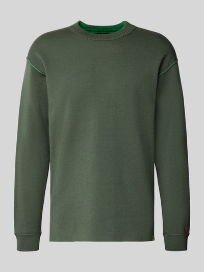 Scotch & Soda Gebreide pullover met ronde hals Donkergroen - 2