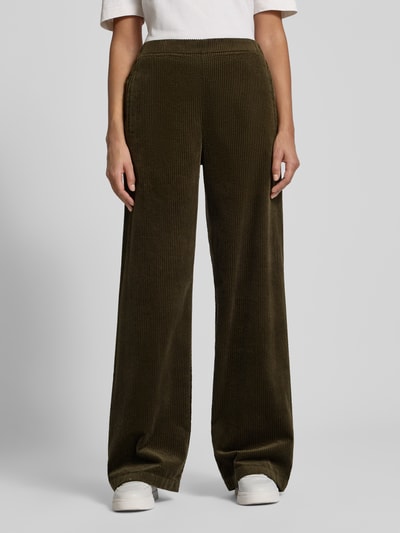 Marc O'Polo Wide Leg Cordhose aus reiner Baumwolle Khaki 4
