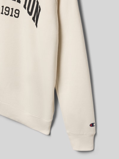 CHAMPION Sweatshirt met labelprint, model 'COLLEGE' Offwhite - 2