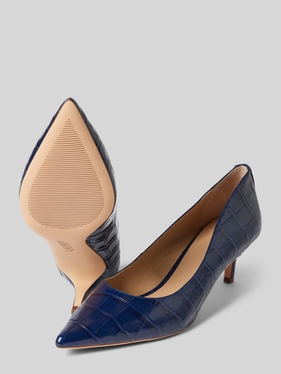 Lauren Ralph Lauren Lederpumps mit Strukturmuster Modell 'ADRIENNE' Marine 4