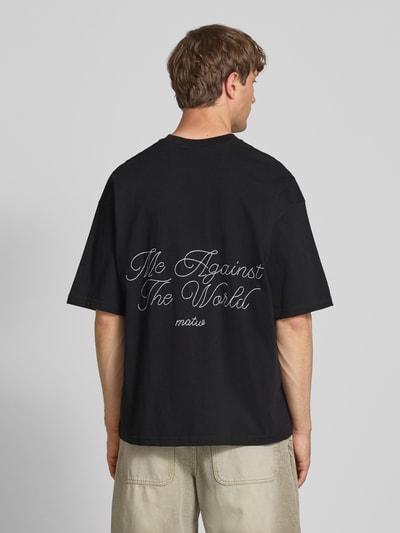 Review X MATW T-shirt met labelstitching Zwart - 5
