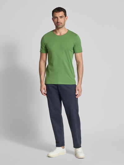 JOOP! Jeans T-Shirt mit geripptem Rundhalsausschnitt Modell 'Cesare' Grass 1