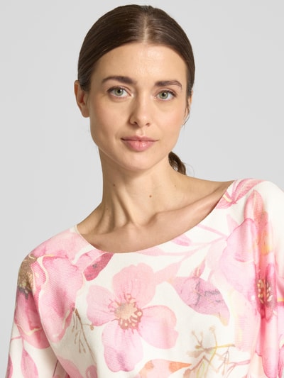 ZABAIONE Strickpullover mit Rundhalausschnitt Pink 3