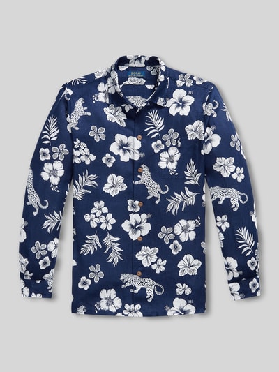 Polo Ralph Lauren Regular Fit Freizeithemd aus reinem Leinen Dunkelblau 2