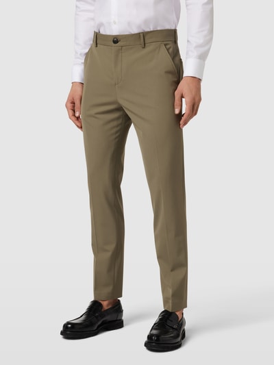 SELECTED HOMME Pantalon met persplooien, model 'LIAM' Groen - 4