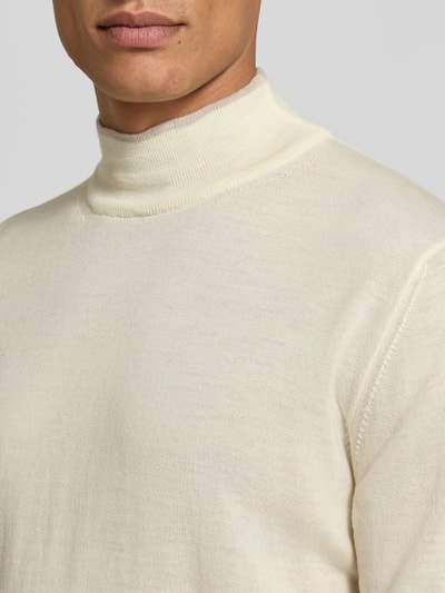 CRUNA Strickpullover mit Mock-Neck Offwhite 3