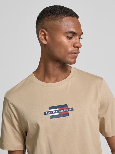 Tommy Hilfiger Regular Fit T-Shirt aus reiner Baumwolle Beige 3