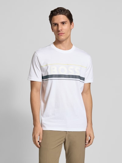 BOSS Green Regular Fit T-Shirt aus reiner Baumwolle Modell 'ICONIC ZONE' Weiss 4