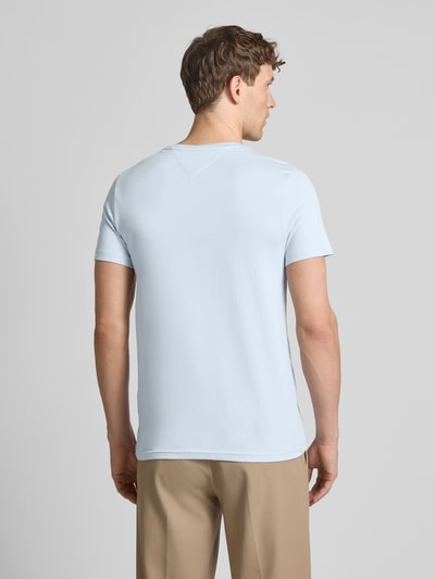 Tommy Hilfiger T-Shirt mit Label-Stitching Hellblau 5