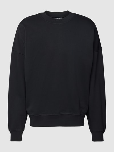 JAKE*S STUDIO MEN Sweatshirt mit gerippten Abschlüssen Black 2