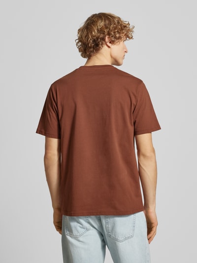 Dickies T-Shirt mit Label-Print Modell 'MAPLETON' Dunkelbraun 5