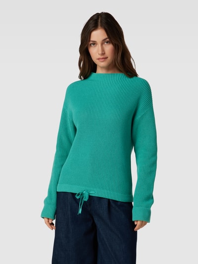 Jake*s Casual Strickpullover mit Strukturmuster Blau 4