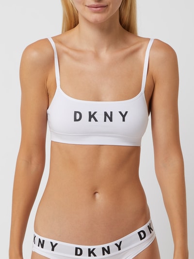 DKNY Stanik z mieszanki lyocellu Biały 3