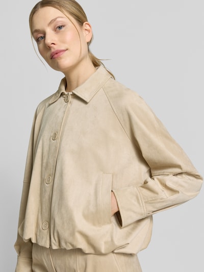 someday. Jacke mit Knopfleiste und Eingrifftaschen Modell 'Nayomi' Beige 3