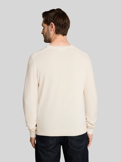 Tom Tailor Regular fit pullover met crew neck kraag Wit - 5