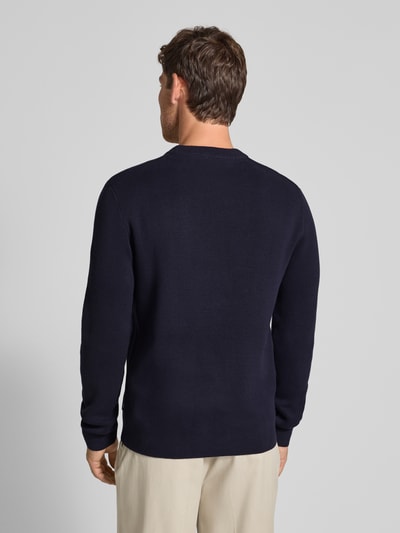 Jack & Jones Premium Strickpullover mit Rundhalsausschnitt Modell 'MILANO' Dunkelblau 5