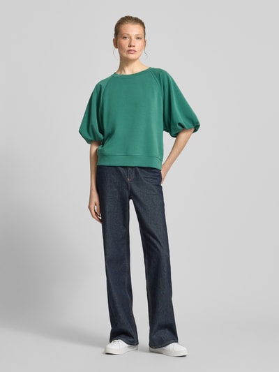 BOSS Orange Oversized Sweatshirt mit Ballonärmeln Dunkelgruen 1