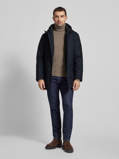 BOSS Green Parka met capuchon, model 'Terra' Donkerblauw - 1