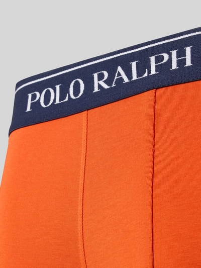 Produktfoto, orangener Pant & Trunk aus Baumwoll-Mix im 3er-Pack von Polo Ralph Lauren, weiche Struktur, dunkler Bund mit Logo