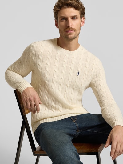 Polo Ralph Lauren Regular Fit Pullover aus Woll-Kaschmir-Mix Ecru 4