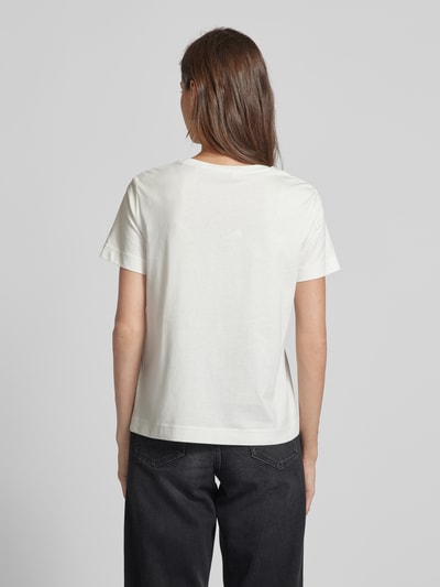 Gant T-shirt met labelprint Offwhite - 5