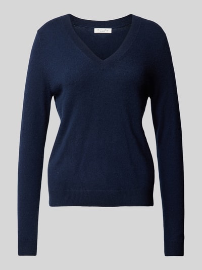 Christian Berg Woman Gebreide pullover met ribboorden Donkerblauw - 2