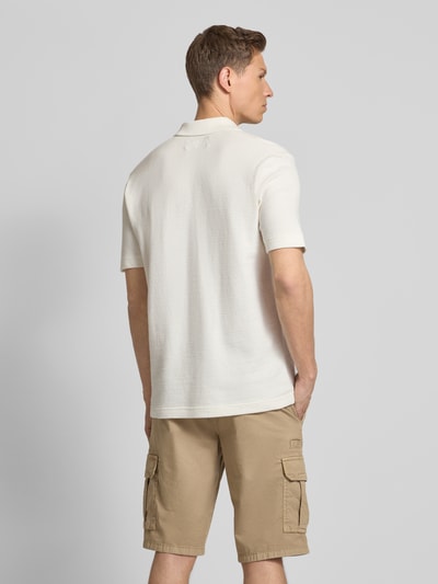 Marc O'Polo Regular fit poloshirt van een mix van katoen en elastaan Offwhite - 5