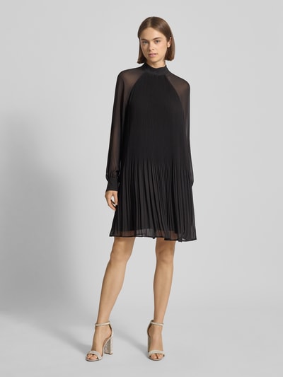 Jake*s Collection Knielanges Kleid in semitransparentem Design Black 1