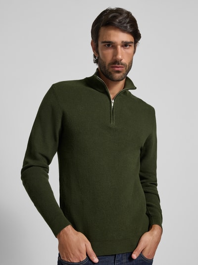 Matinique Strickpullover mit Troyer-Kragen Modell 'lagoon' Dunkelgruen 3