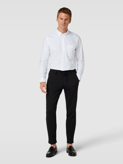 Jake*s Business-Hemd mit Button-Down-Kragen Weiss 1