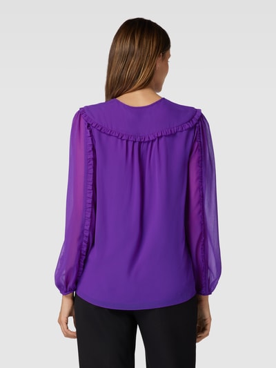 Lauren Ralph Lauren Bluse mit Schlüsselloch-Ausschnitt Modell 'AMAILLA' Lila 5