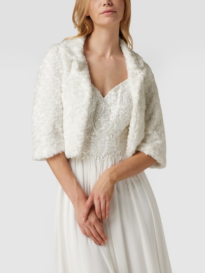 TROYDEN COLLECTION Cocktailjacke mit Umlegekragen Weiss 4