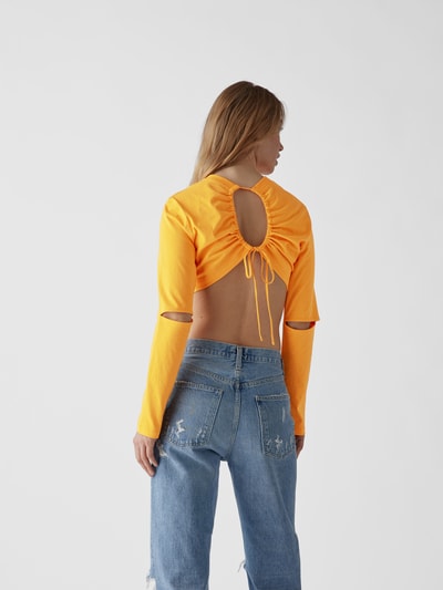 Jacquemus Cropped Longsleeve mit Schnürung Orange 5